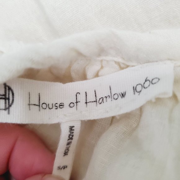 House of Harlow 1960 X Revolve Women's Cream Tencel Hi-Low Halter Dress - Picture 8 of 8